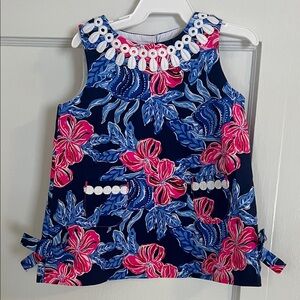 Lilly Pulitzer Baby Shift Dress with Bloomers- Pink and Blue 6-12 months